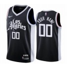 Youth Los Angeles Clippers Customized Black 2021 City Stitched Swingman Jersey