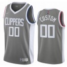 Youth Los Angeles Clippers Customized Gray 2021 Earned Stitched Swingman Jersey