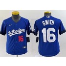 Youth Los Angeles Dodgers #16 Will Smith Blue City Player Number Cool Base Jersey