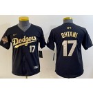 Youth Los Angeles Dodgers #17 Shohei Ohtani Black Gold Champions Limited Jersey