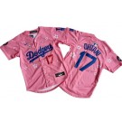 Youth Los Angeles Dodgers #17 Shohei Ohtani Pink 2025 Tokyo Series Limited Jersey