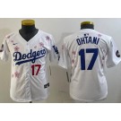 Youth Los Angeles Dodgers #17 Shohei Ohtani White 2025 Tokyo Series Limited Jersey