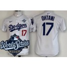 Youth Los Angeles Dodgers #17 Shohei Ohtani White 2025 World Series Limited Jersey