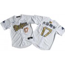 Youth Los Angeles Dodgers #17 Shohei Ohtani White Japanese 2025 Gold Collection Limited Jersey