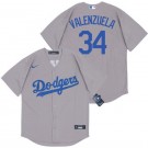 Youth Los Angeles Dodgers #34 Fernando Valenzuela Gray Alternate 2020 Cool Base Jersey
