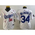 Youth Los Angeles Dodgers #34 Fernando Valenzuela White 2025 Tokyo Series Limited Jersey