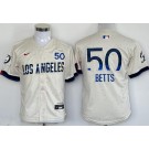 Youth Los Angeles Dodgers #50 Mookie Betts Cream 2024 City Connect Limited Jersey