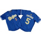 Youth Los Angeles Dodgers #5 Freddie Freeman Blue 2025 Gold Collection Limited Jersey