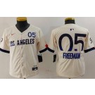Youth Los Angeles Dodgers #5 Freddie Freeman Cream 2024 City Connect Limited Jersey