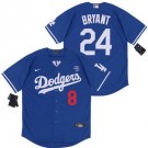 Youth Los Angeles Dodgers #8#24 Kobe Bryant Blue Cool Base Jersey