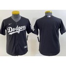 Youth Los Angeles Dodgers Blank Black Cool Base Jersey