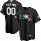 Youth Los Angeles Dodgers Customized Black Geeen White Red Mexican World Series Cool Base Jersey