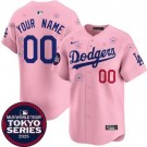 Youth Los Angeles Dodgers Customized Pink 2025 Tokyo Series Limited Jersey