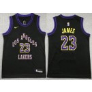 Youth Los Angeles Lakers #23 LeBron James Black 2023 City Icon Swingman Jersey