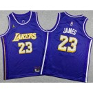 Youth Los Angeles Lakers #23 LeBron James Purple 2025 City Swingman Jersey