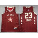 Youth Los Angeles Lakers #23 LeBron James Red 2024 All Star Icon Swingman Jersey