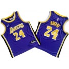 Youth Los Angeles Lakers #24 Kobe Bryant Purple Icon Swingman Jersey