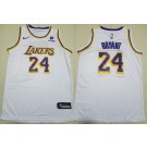 Youth Los Angeles Lakers #24 Kobe Bryant White Icon Sponsor Swingman Jersey