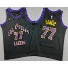 Youth Los Angeles Lakers #77 Luka Doncic Black 2025 City Swingman Jersey