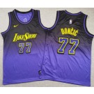 Youth Los Angeles Lakers #77 Luka Doncic Purple 2024 City Swingman Jersey