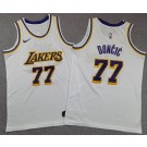 Youth Los Angeles Lakers #77 Luka Doncic White Swingman Jersey