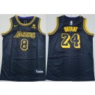 Youth Los Angeles Lakers #8#24 Kobe Bryant Black City Icon Sponsor Swingman Jersey