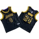 Youth Los Angeles Lakers #8#24 Kobe Bryant Black City Icon Swingman Jersey