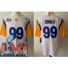 Youth Los Angeles Rams #99 Aaron Donald Limited White Alternate 2022 Super Bowl LVI Bound Vapor Jersey