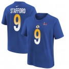 Youth Los Angeles Rams #9 Matthew Stafford Royal Super Bowl LVI Bound T-Shirt