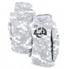 Youth Los Angeles Rams Arctic Camo 2024 Salute to Service Club Fleece Pullover Hoodie
