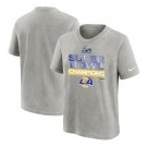 Youth Los Angeles Rams Gray Preschool Super Bowl LVI Champions Locker Room Trophy T-Shirt