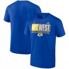Youth Los Angeles Rams Royal 2021 NFC West Division Champions Blocked Favorite T-Shirt