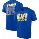 Youth Los Angeles Rams Royal Super Bowl LVI Bound Tilted Roster T-Shirt