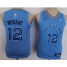 Youth Memphis Grizzlies #12 Ja Morant Light Blue Icon Sponsor Swingman Jersey