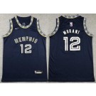 Youth Memphis Grizzlies #12 Ja Morant Navy City Icon Swingman Jersey