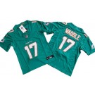 Youth Miami Dolphins #17 Jaylen Waddle Limited Aqua FUSE Vapor Jersey