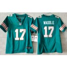 Youth Miami Dolphins #17 Jaylen Waddle Limited Aqua Throwback FUSE Vapor Jersey