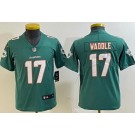 Youth Miami Dolphins #17 Jaylen Waddle Limited Aqua Vapor Jersey