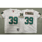 Youth Miami Dolphins #39 Larry Csonka White Throwback Jersey