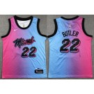 Youth Miami Heat #22 Jimmy Butler Pink Blue City Icon Swingman Jersey