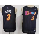 Youth Miami Heat #3 Dwyane Wade Black City Icon Swingman Jersey