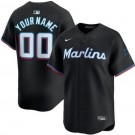 Youth Miami Marlins Customized Black Limited Jersey