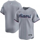 Youth Miami Marlins Customized Gray Limited Jersey