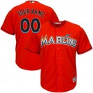 Youth Miami Marlins Customized Orange Cool Base Jersey