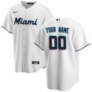 Youth Miami Marlins Customized White 2020 Cool Base Jersey