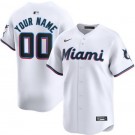 Youth Miami Marlins Customized White Limited Jersey