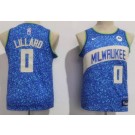 Youth Milwaukee Bucks #0 Damian Lillard Blue 2023 City Icon Sponsor Swingman Jersey