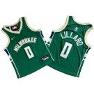 Youth Milwaukee Bucks #0 Damian Lillard Green Icon Swingman Jersey