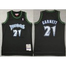 Youth Minnesota Timberwolves #21 Kevin Garnett Black 1997 Throwback Swingman Jersey