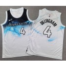 Youth Minnesota Timberwolves #4 Rob Dillingham White 2024 City Swingman Jersey